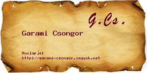 Garami Csongor névjegykártya