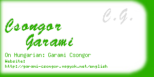 csongor garami business card